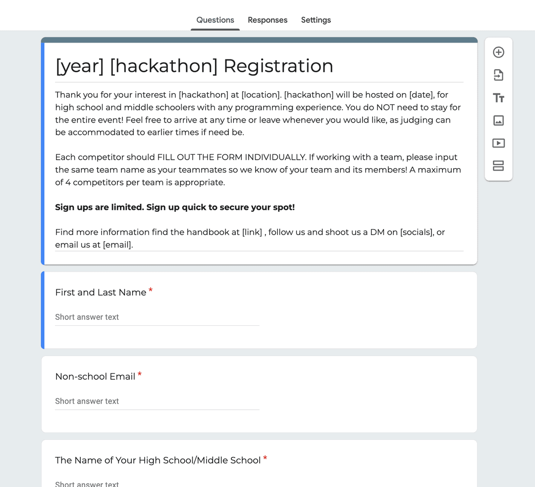 Registration Form