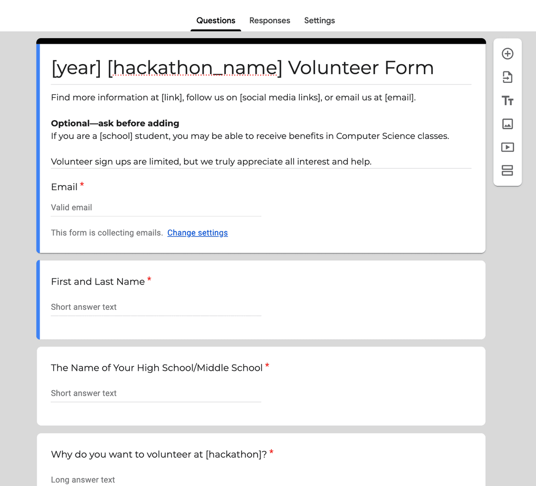 Volunteer Registration Form